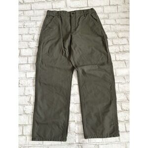 Loose Fit Flannel-Lined Carhartt Utility Work Pant Moss 35 X 30